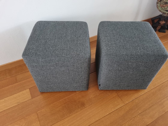 Image 1 of 2X Passe Partout Gray Pouf