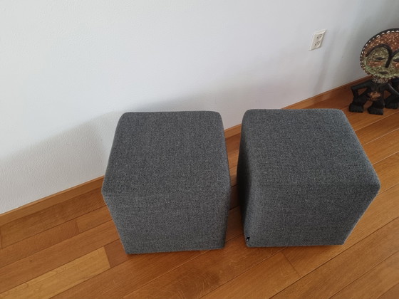 Image 1 of 2X Passe Partout Gray Pouf