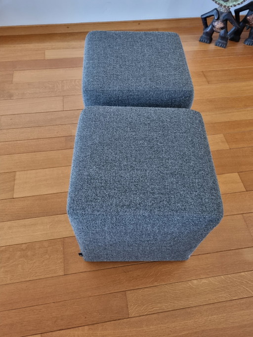 2X Passe Partout Gray Pouf