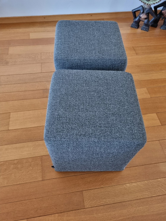 Image 1 of 2X Passe Partout Gray Pouf