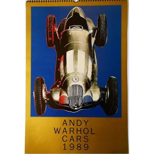 Calendario vintage de coches de Andy Warhol para Mercedes Benz