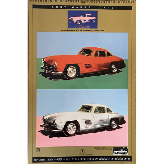 Image 1 of Andy Warhol Cars vintage calendar for Mercedes Benz