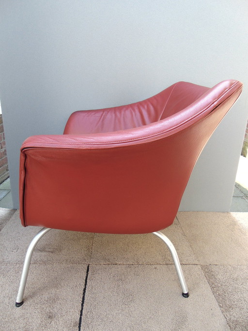 1 Leather Armchair By Gerard Van Den Berg