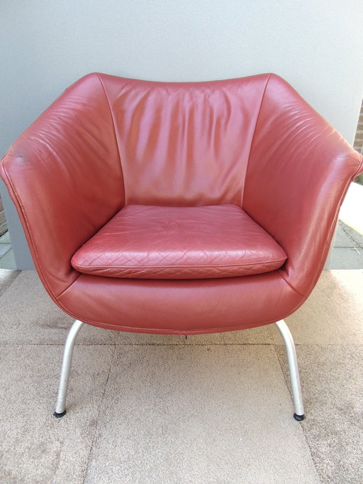 1 Leather Armchair By Gerard Van Den Berg