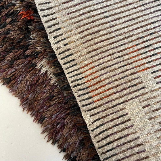 Image 1 of Vintage Scandinavian high pile Pop Art Rya rug, Sweden 1960s