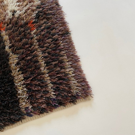Image 1 of Vintage Scandinavian high pile Pop Art Rya rug, Sweden 1960s