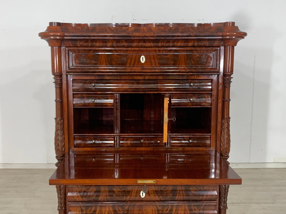 Image 1 of Louis philippe secretary cabinet office cabinet chest of drawers vintage