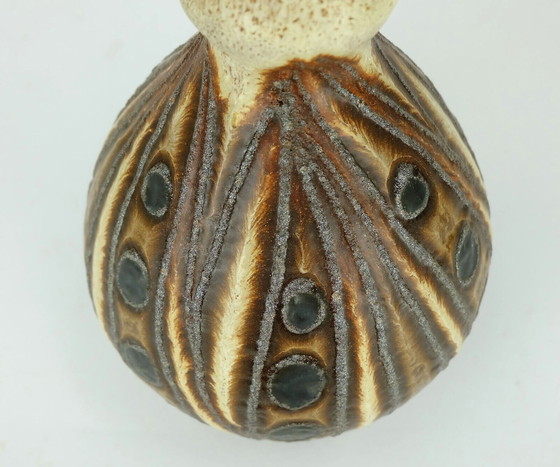 Image 1 of  vase bay keramik model 610 25 fat lava circle and wave pattern 1970s