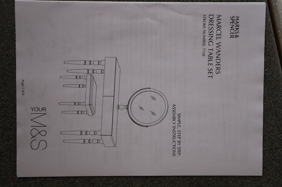 Image 1 of Marks & Spencer Mona Vanity Dressing Table Set: Dressing Table, Mirror & Stool