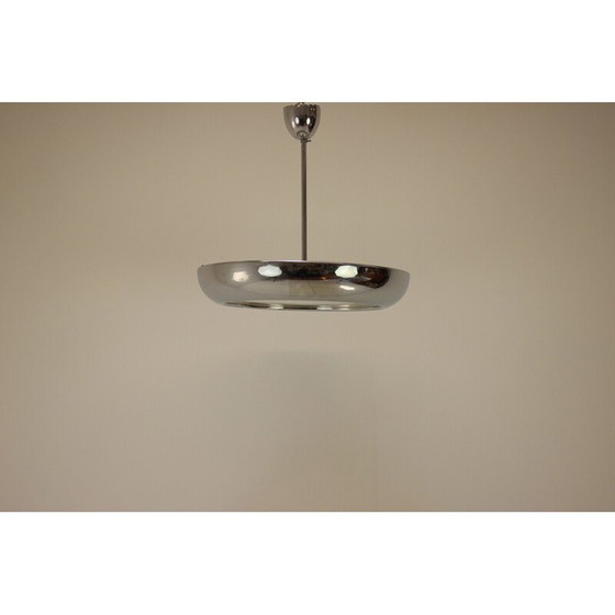 Image 1 of Vintage Bauhaus pendant lamp in chrome and glass for Napako, 1930