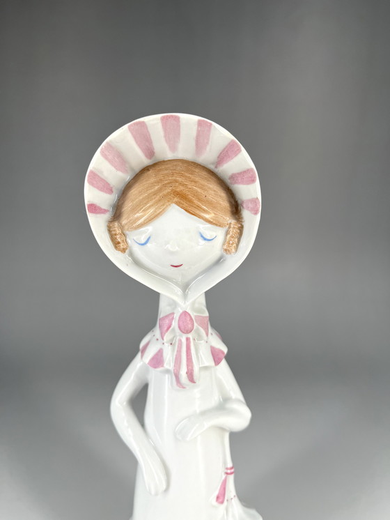 Image 1 of Girl with umbrella Aquincum Budapest porcelain Hungary