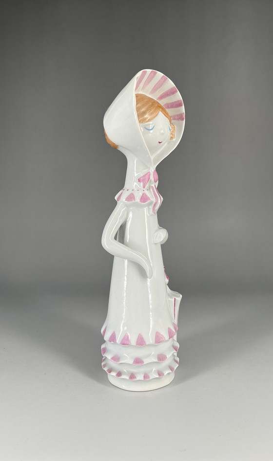 Image 1 of Girl with umbrella Aquincum Budapest porcelain Hungary