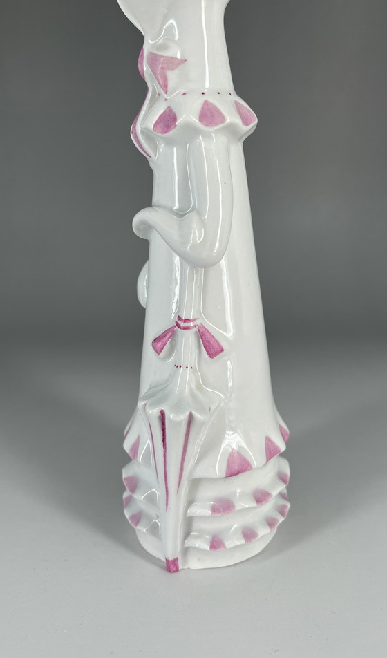 Image 1 of Girl with umbrella Aquincum Budapest porcelain Hungary