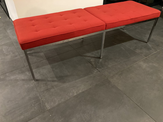 Image 1 of Florence Knoll Bench Red