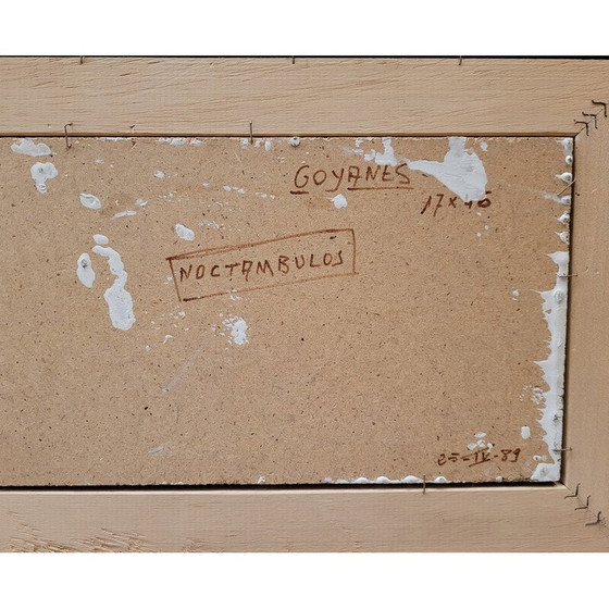 Image 1 of Vintage painting “Noctámbulos” by Anton Goyanes, 1989