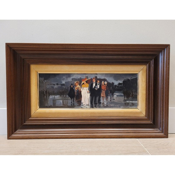 Image 1 of Vintage painting “Noctámbulos” by Anton Goyanes, 1989