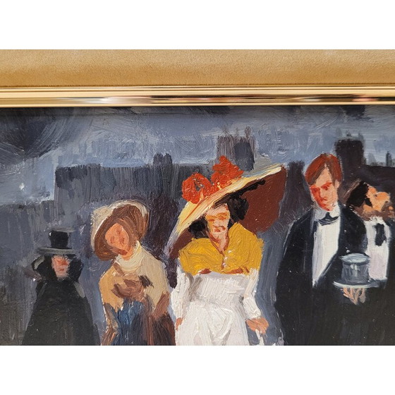 Image 1 of Vintage painting “Noctámbulos” by Anton Goyanes, 1989