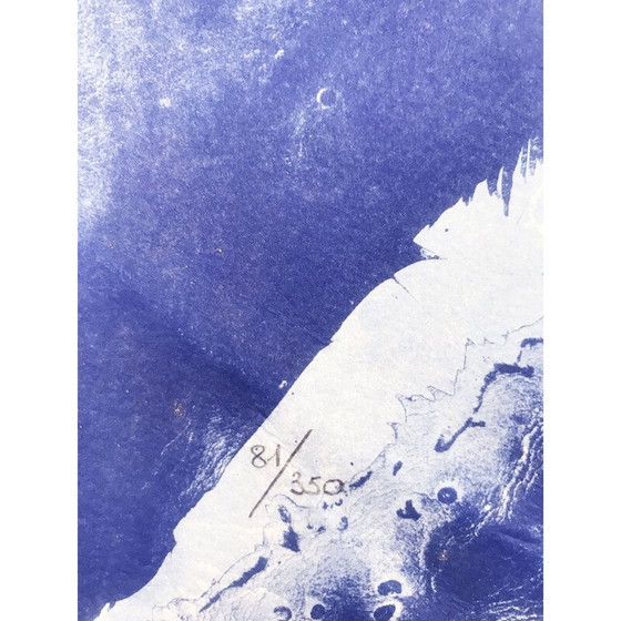 Image 1 of Vintage lithograph "De blaus i de negres" by Josep Guinovart, Spain 2001