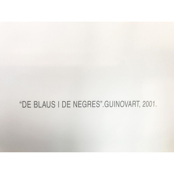 Image 1 of Vintage lithograph "De blaus i de negres" by Josep Guinovart, Spain 2001