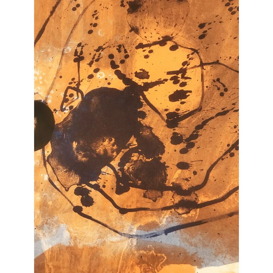 Image 1 of Vintage lithograph "De blaus i de negres" by Josep Guinovart, Spain 2001