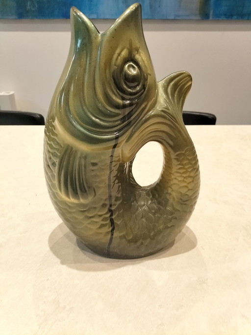 Japanese Carp Vase Signed