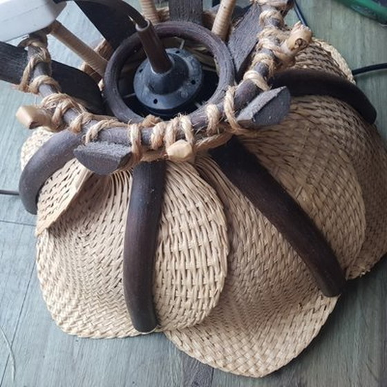 Image 1 of Ceiling Lamp In Wicker And Rattan