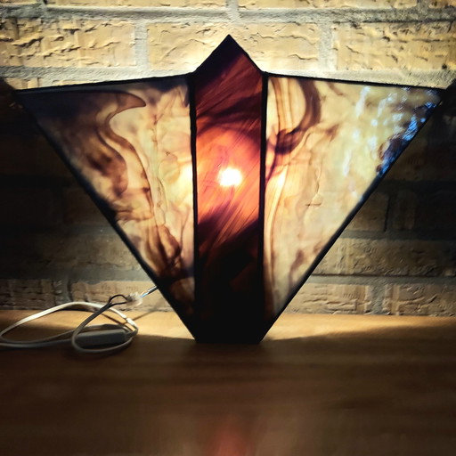 Vintage Stained Glass Wall Lamp