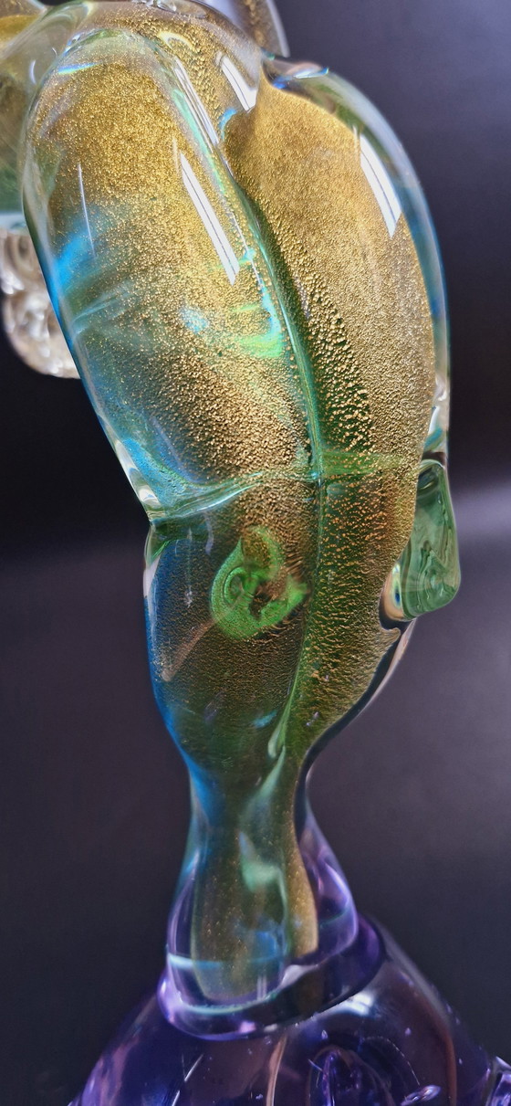 Image 1 of Murano Glass Balerina With Gold Leaves 