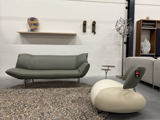 Image 1 of Leolux Tango 3 Seater Sofa Senso Olivier Leather