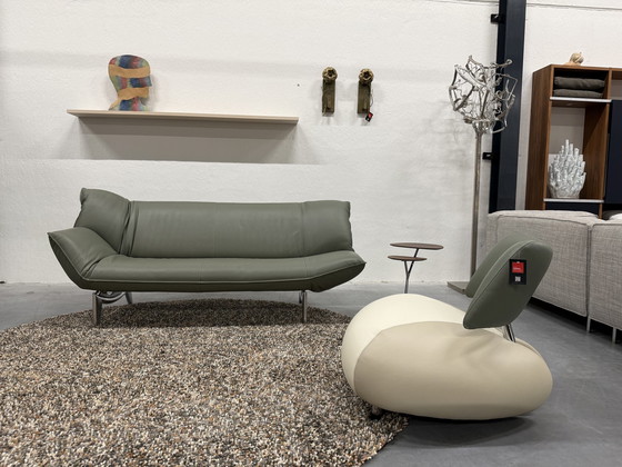 Image 1 of Leolux Tango 3 Seater Sofa Senso Olivier Leather