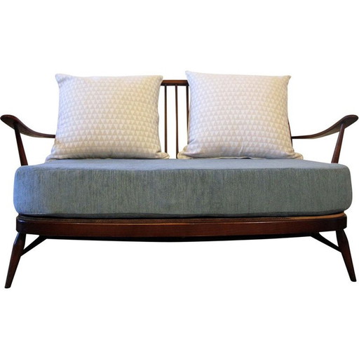 Ercol vintage pastel blue sofa