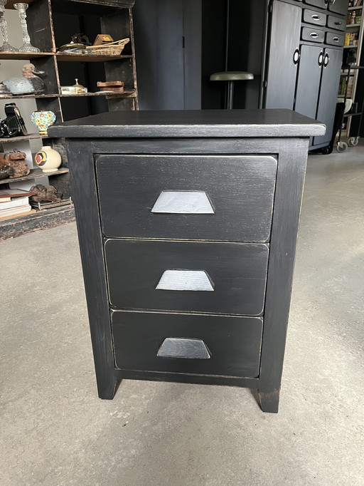 Black bedside table