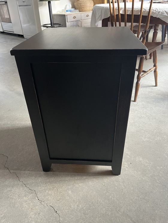 Image 1 of Black bedside table