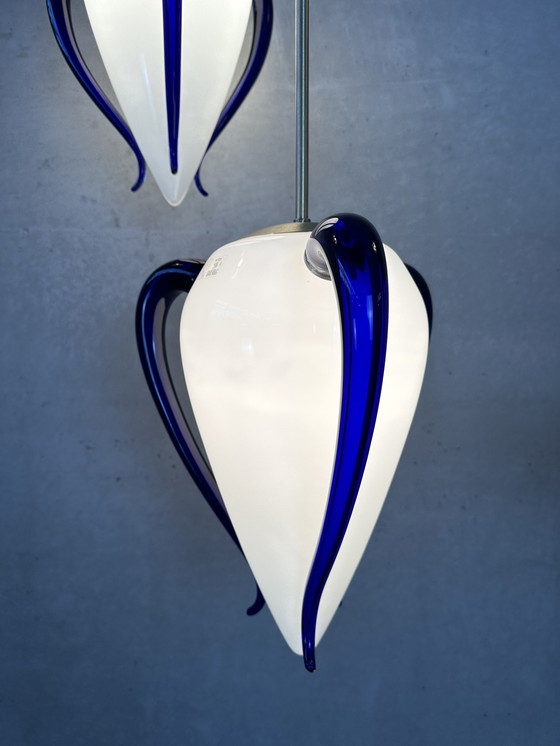 Image 1 of 2x Lampe suspendue Vintage 'Venexiana' - Barovier & Toso - Murano