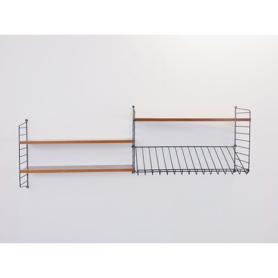 Image 1 of Vintage shelf for Nisse String in teak and metal 1950
