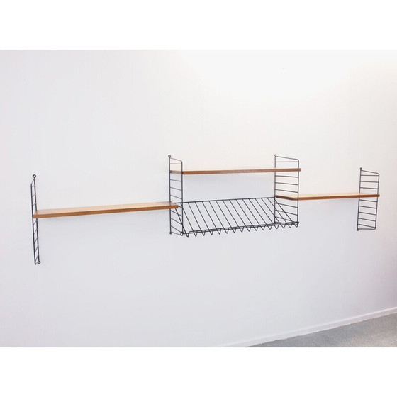 Image 1 of Vintage shelf for Nisse String in teak and metal 1950