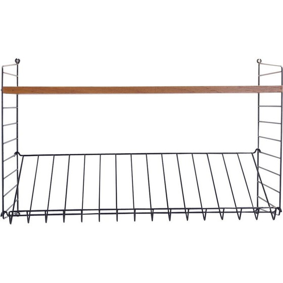 Image 1 of Vintage shelf for Nisse String in teak and metal 1950