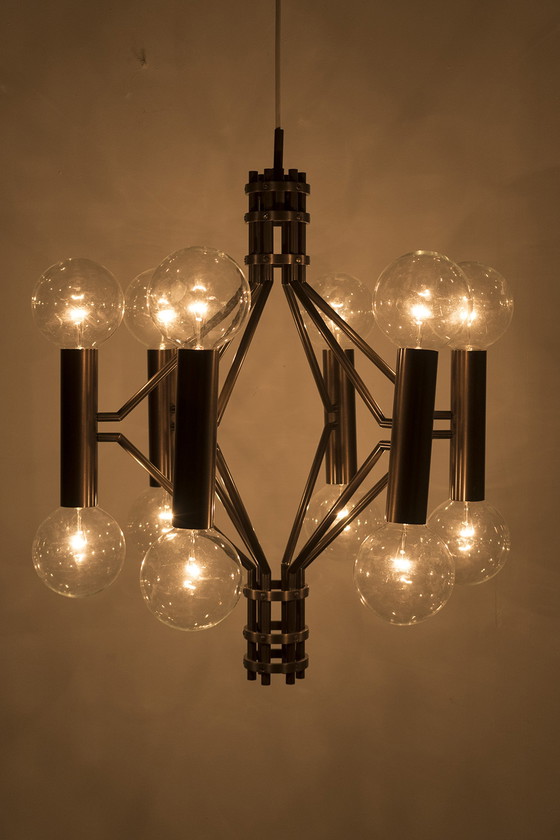 Image 1 of Vintage brutalist hanging lamp