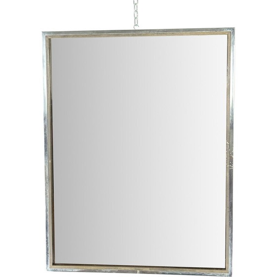 Image 1 of Specchio vintage in ottone e cromo di Romeo Rega, Italia 1970