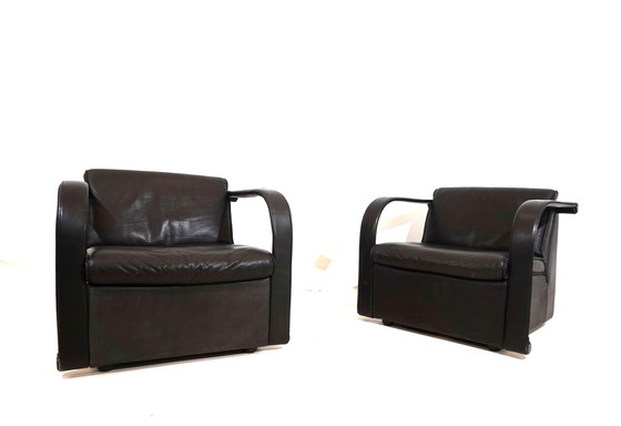 Image 1 of Otto Zapf Arcona set of 2 leather armchairs for Art Collection