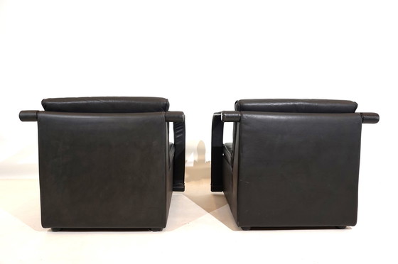 Image 1 of Otto Zapf Arcona set of 2 leather armchairs for Art Collection