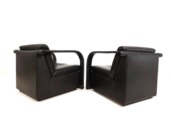 Image 1 of Otto Zapf Arcona set of 2 leather armchairs for Art Collection