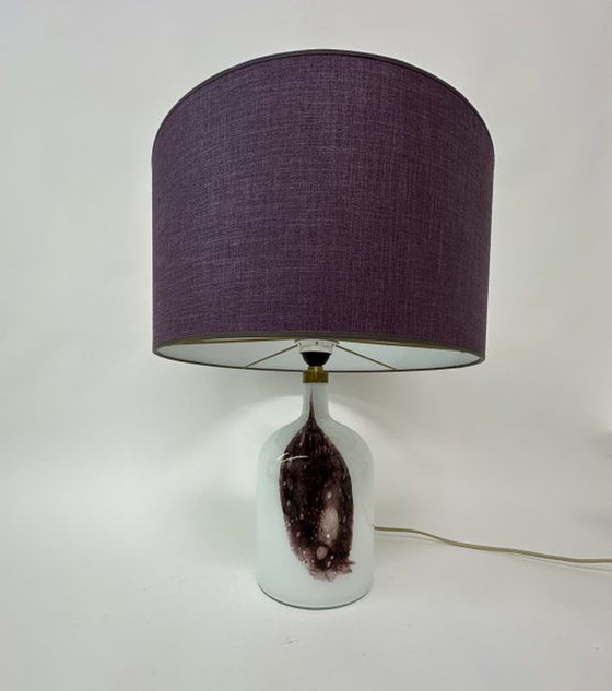 Image 1 of Holmegaard Symmetrisk glass table lamp by Michael Bang , 1970’s Denmark