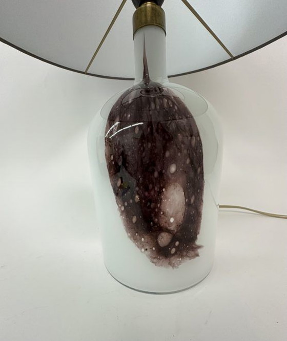 Image 1 of Holmegaard Symmetrisk glass table lamp by Michael Bang , 1970’s Denmark