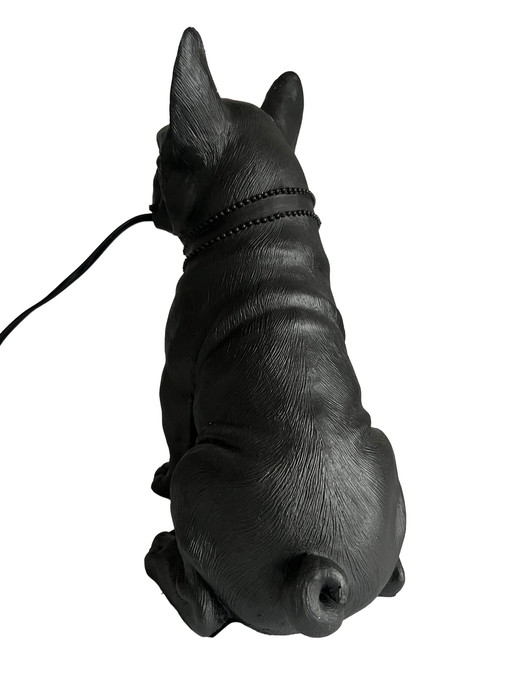 French Bulldog Lamp In Black