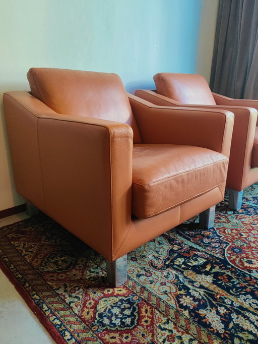 2X Leolux Antonia Armchairs