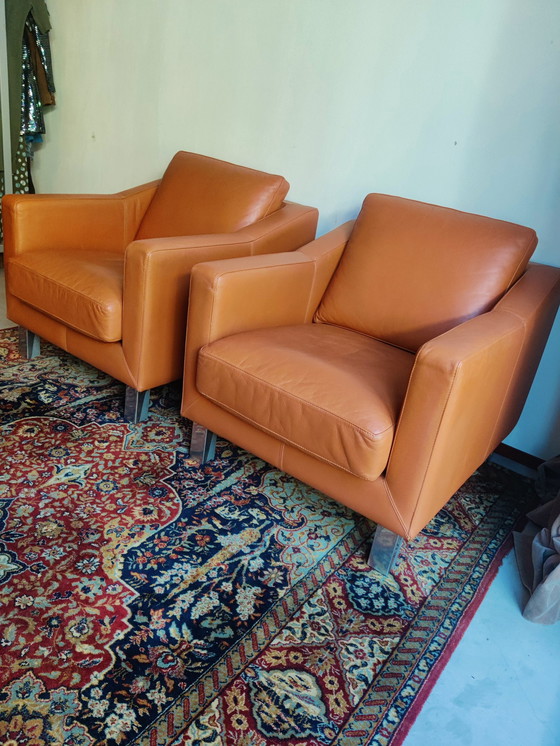 Image 1 of 2X Leolux Antonia Armchairs