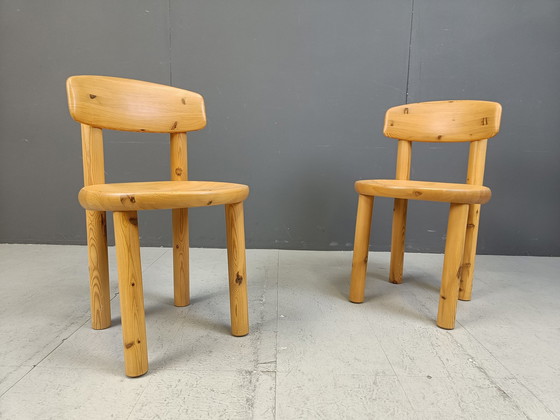 Image 1 of Rainer Daumiller Pine Wood Dining Chairs For Hirtshals Savvaerk - Set Of 4 - 1980S