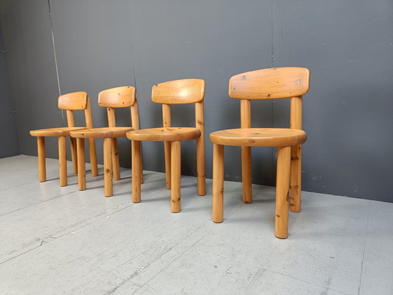 Image 1 of Rainer Daumiller Pine Wood Dining Chairs For Hirtshals Savvaerk - Set Of 4 - 1980S