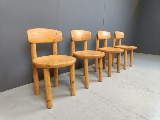 Image 1 of Rainer Daumiller Pine Wood Dining Chairs For Hirtshals Savvaerk - Set Of 4 - 1980S